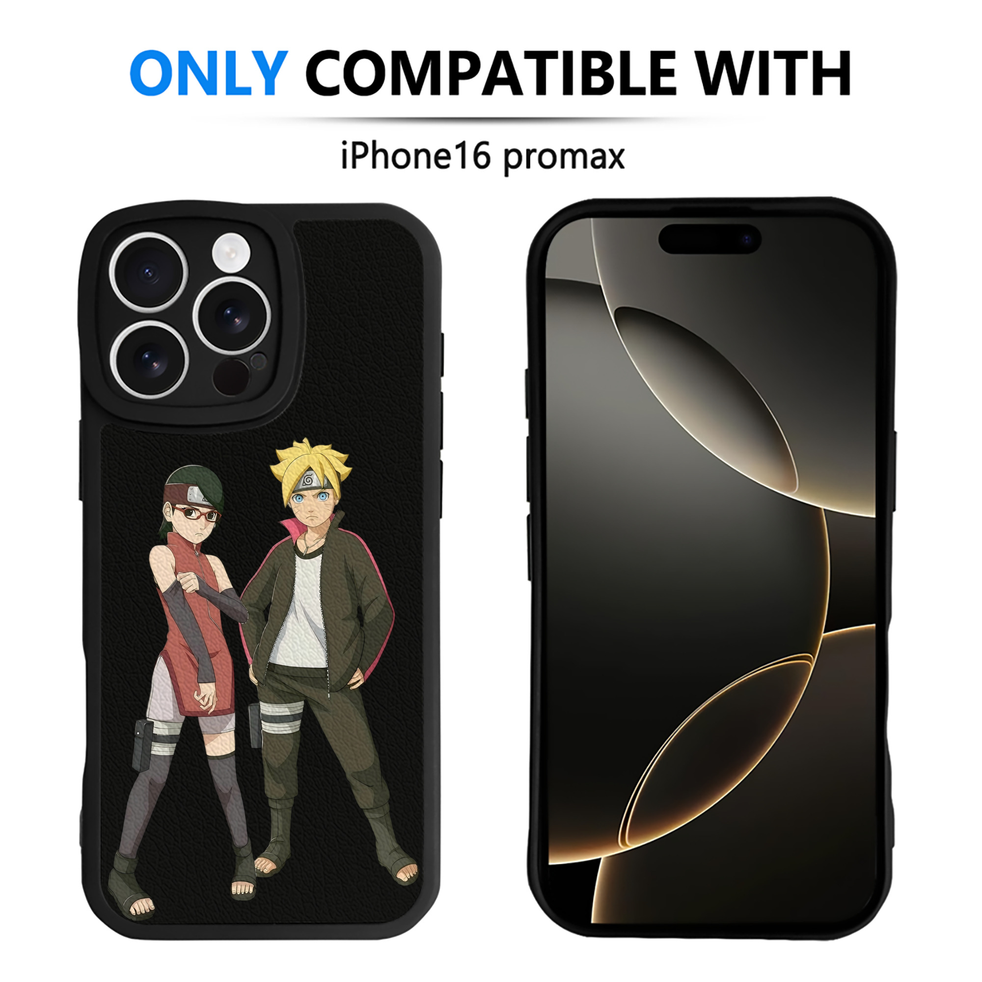 （画像用） NARUTO -ナルト- うずまき ボルト Uzumaki Boruto 【iPhone 16シリーズ対応】シリコンスマホケース（レザー調） 材質：シリコン